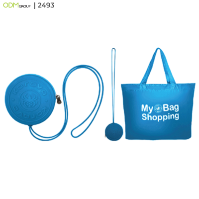 Foldable Shopping Bag with Silicone Pouch 2
