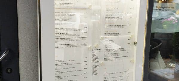 Branded Outdoor Menu Display Case