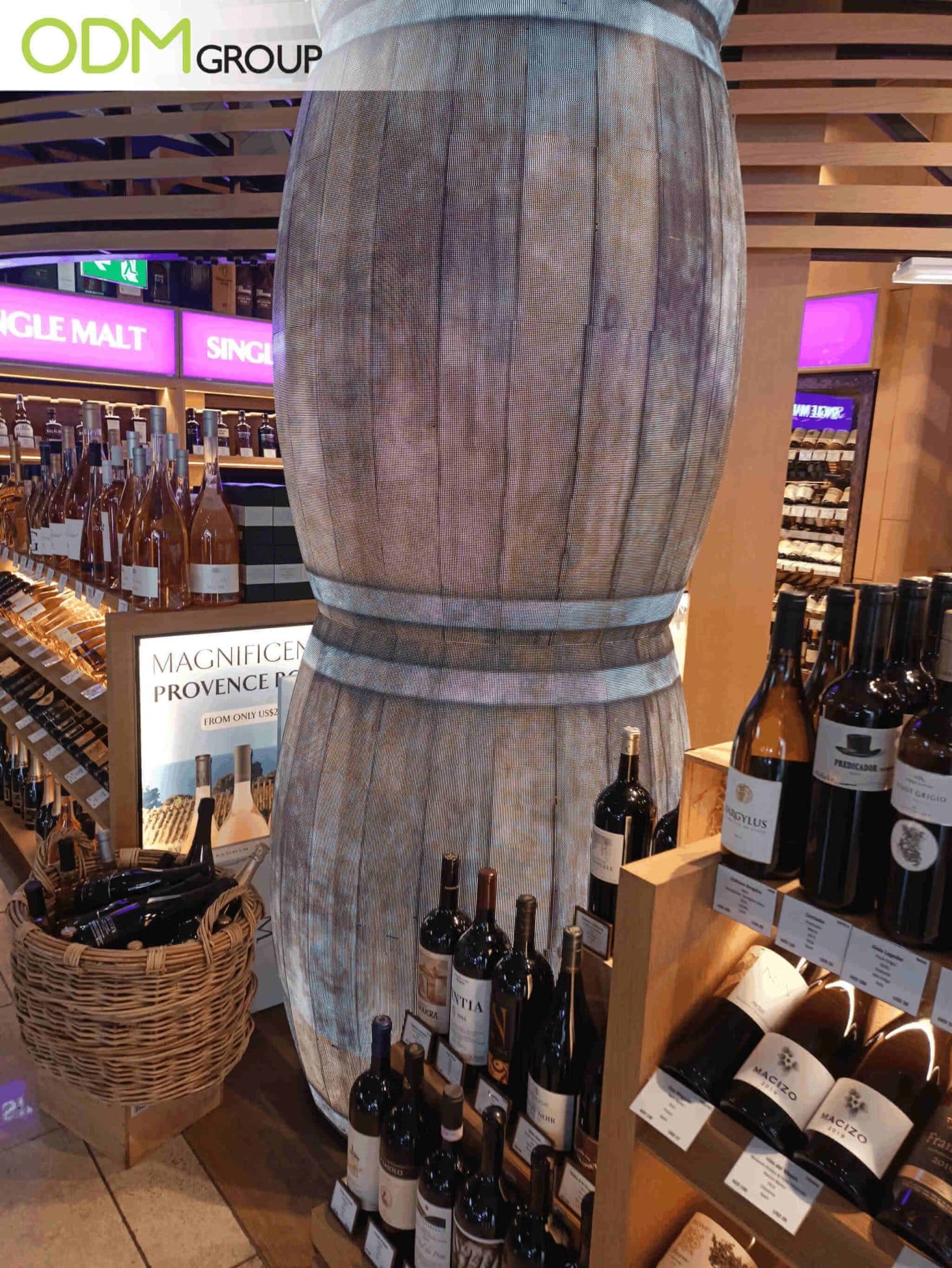Wine Barrel Display