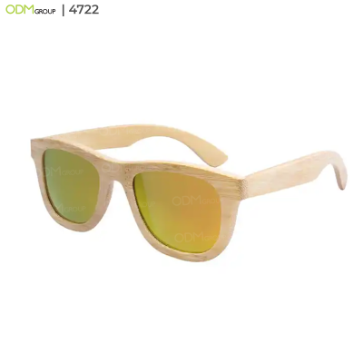 Custom Imprinted Woodtone Mirrored Malibu Sunglasses - Malibu Sunglasses