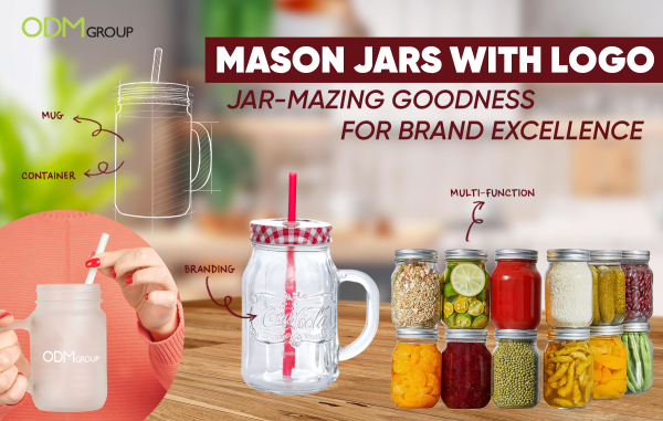 Mason Jar with Logo
