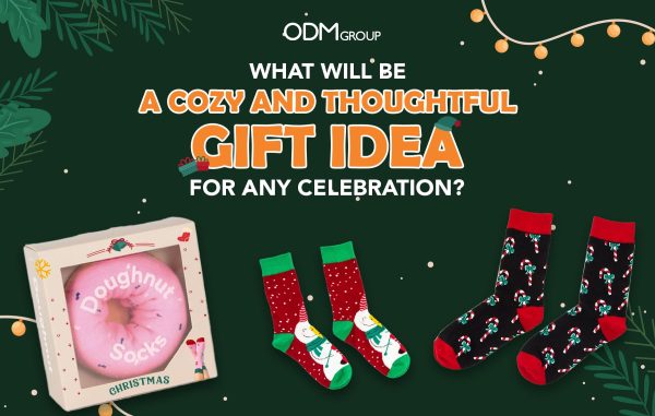 Festive custom socks in various Christmas designs.