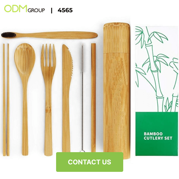 Bamboo utensil sets are eco-conscious corporate gifts