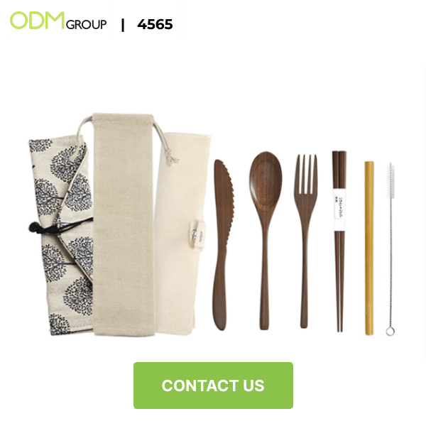 Bamboo utensil sets are eco-conscious corporate gifts