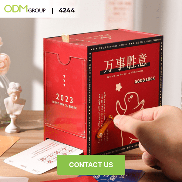 Custom calendar combined with blind box giveaways with your logo brand
