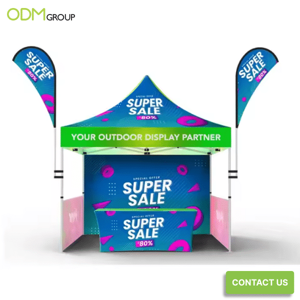 Maximize brand visibility with vibrant, professional event tents