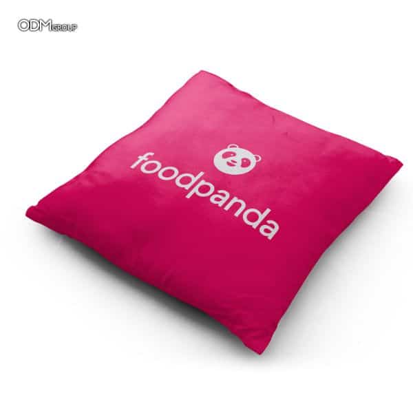 Foodpanda branded vacuum packed cushion with simple design highlight logo branding