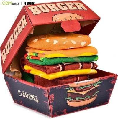Custom Logo Socks- Burger Design