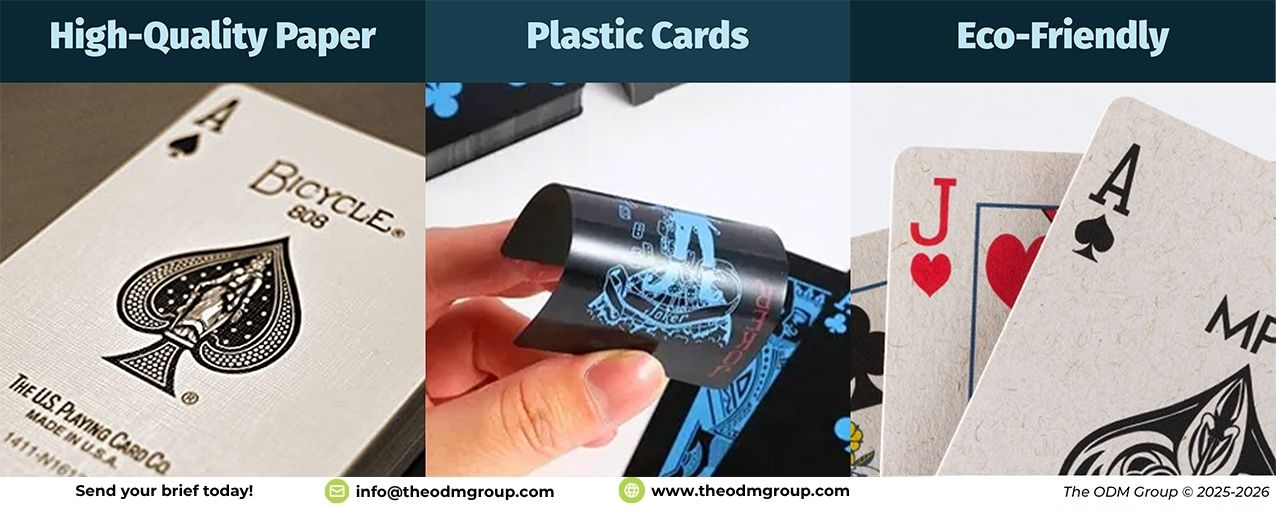 material for Customized playing cards odm group