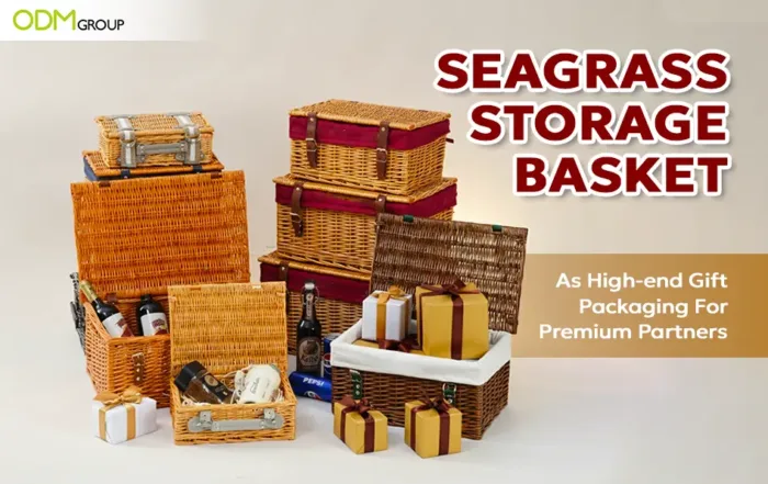 seagrass storage baskets for high end packaging