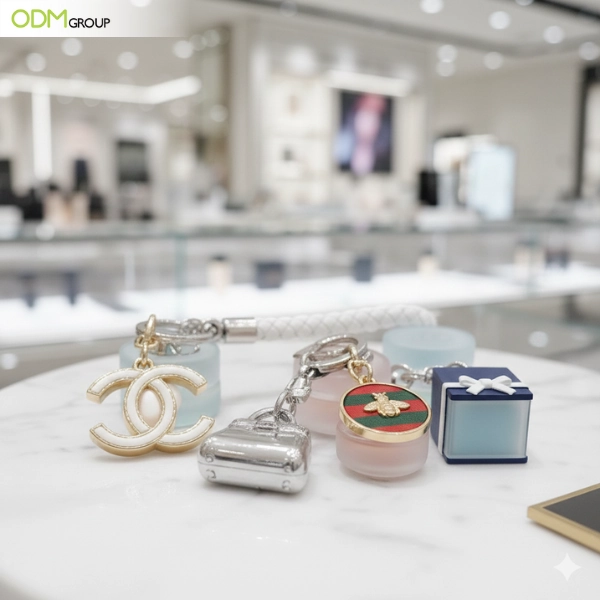 Solid Perfume keychain with brand shape Solid Perfume keychain with brand shape