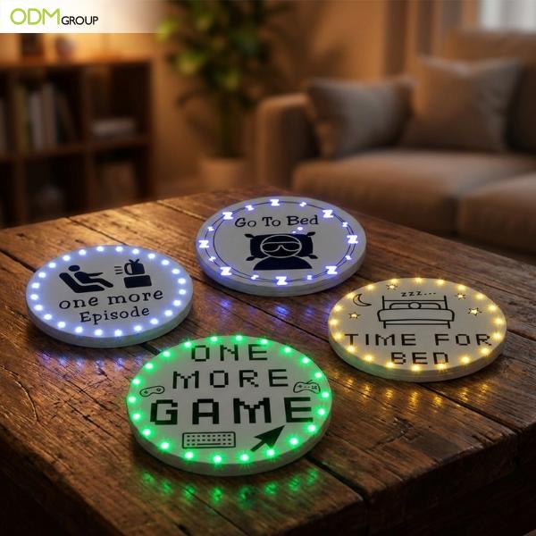 LED Decision Coins Solid Perfume ring