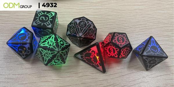 Rechargeable LED Dice set