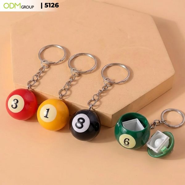 ball pill case keyring