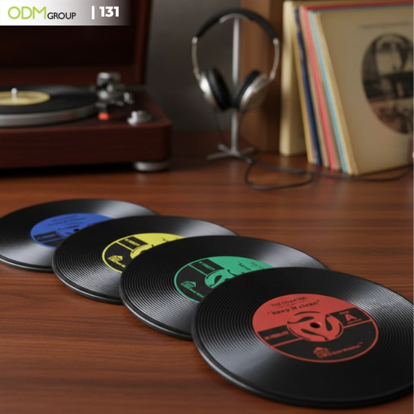 custom record coaster