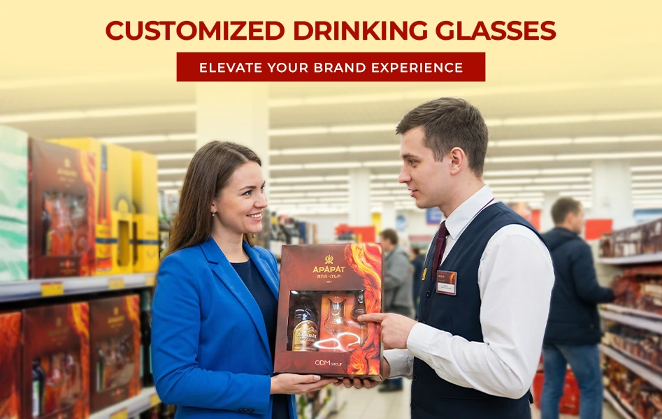 Customized Drinking Glasses Gift Set