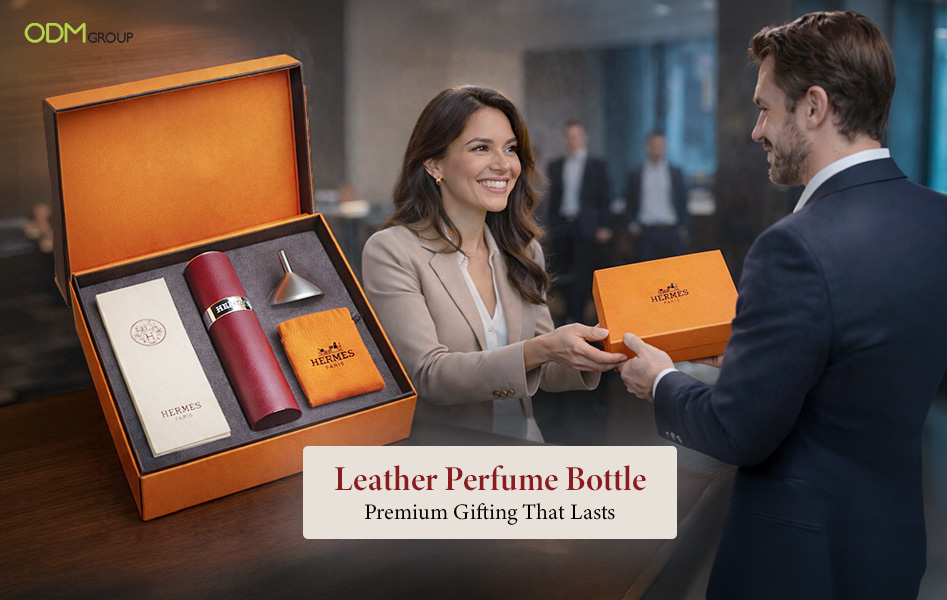 Perfume leather bottle