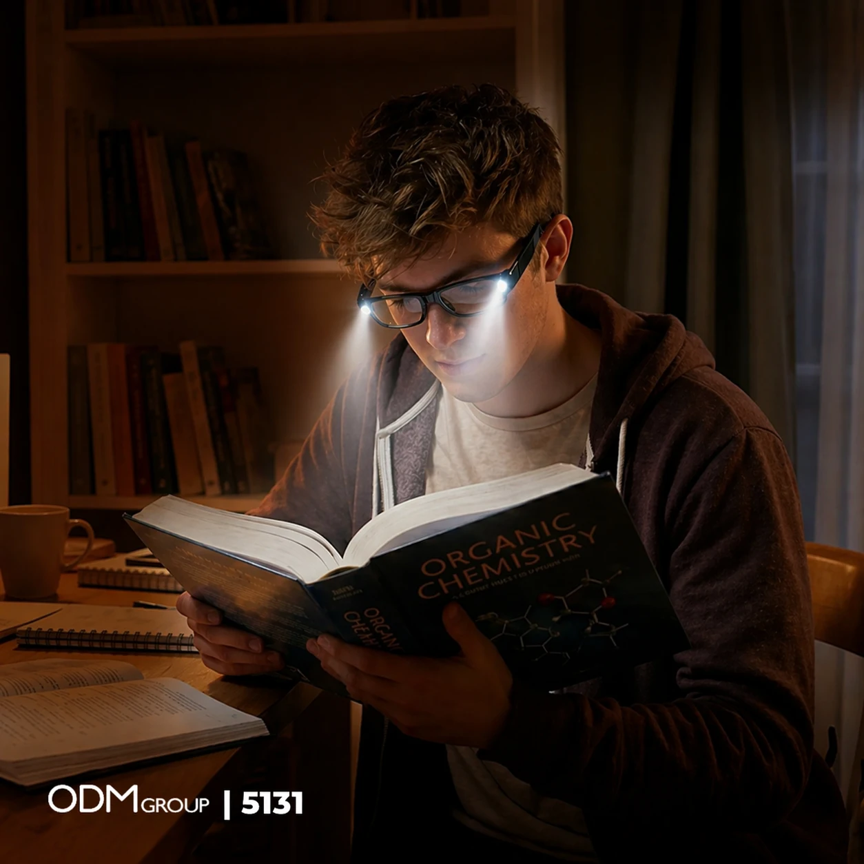 glasses with light