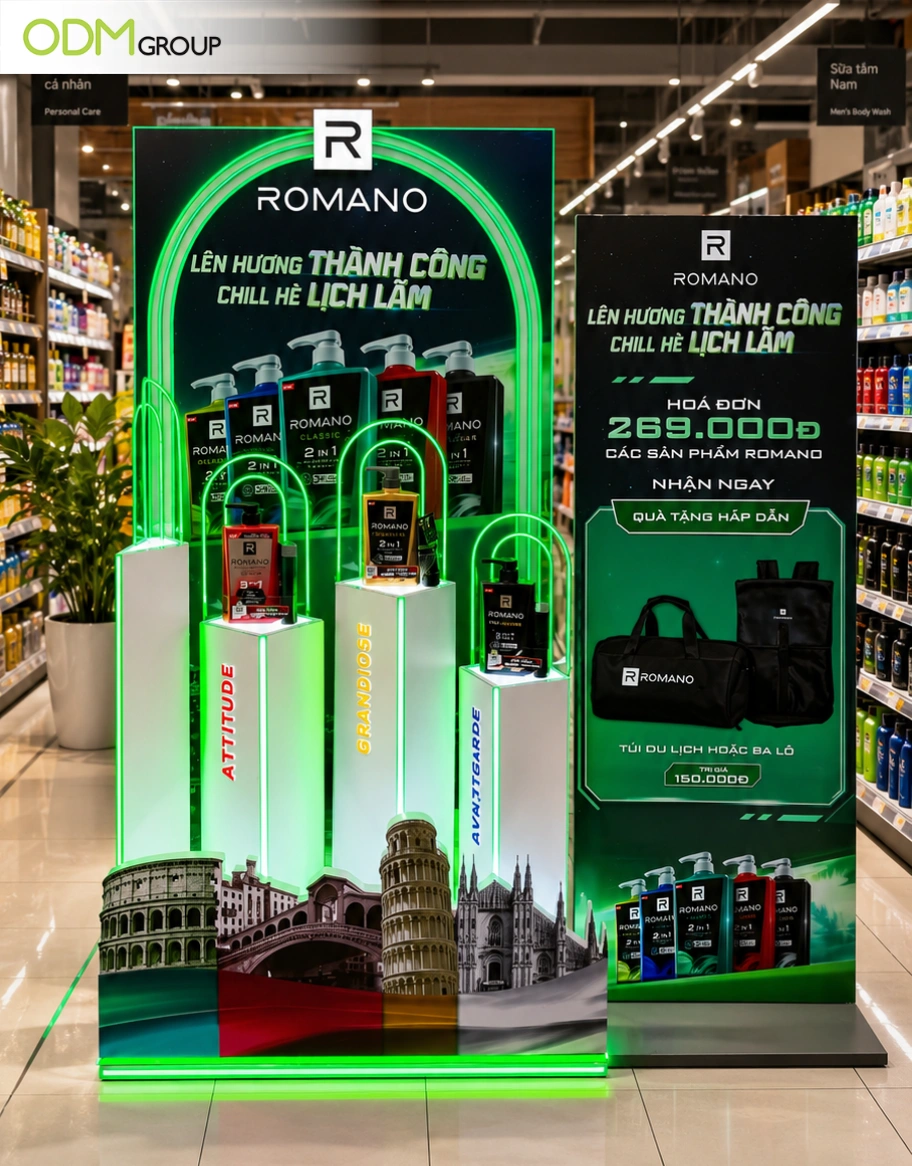 Romano activation booth