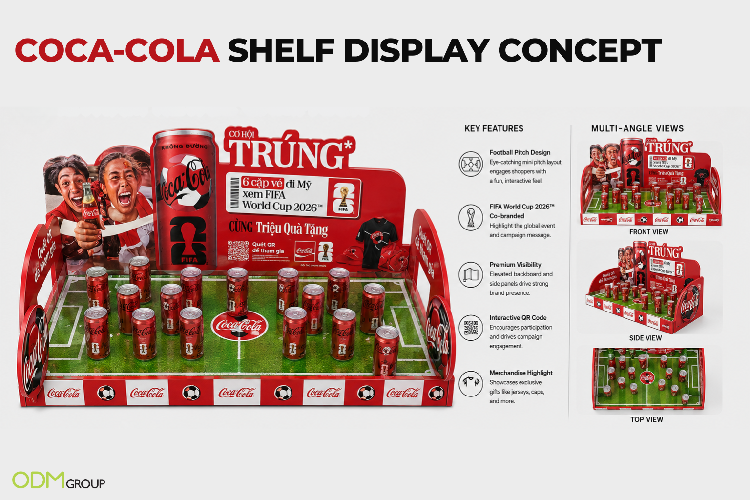 coca cola football pitch display concep