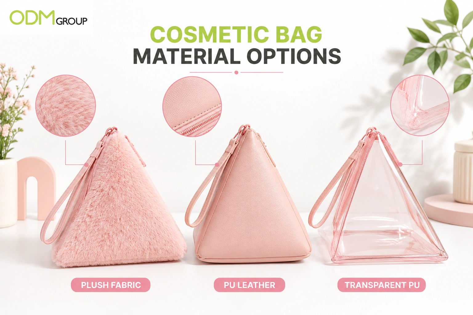 cosmetic bag material options