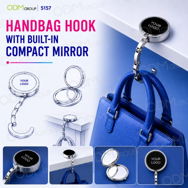 handbag hooks with mirror