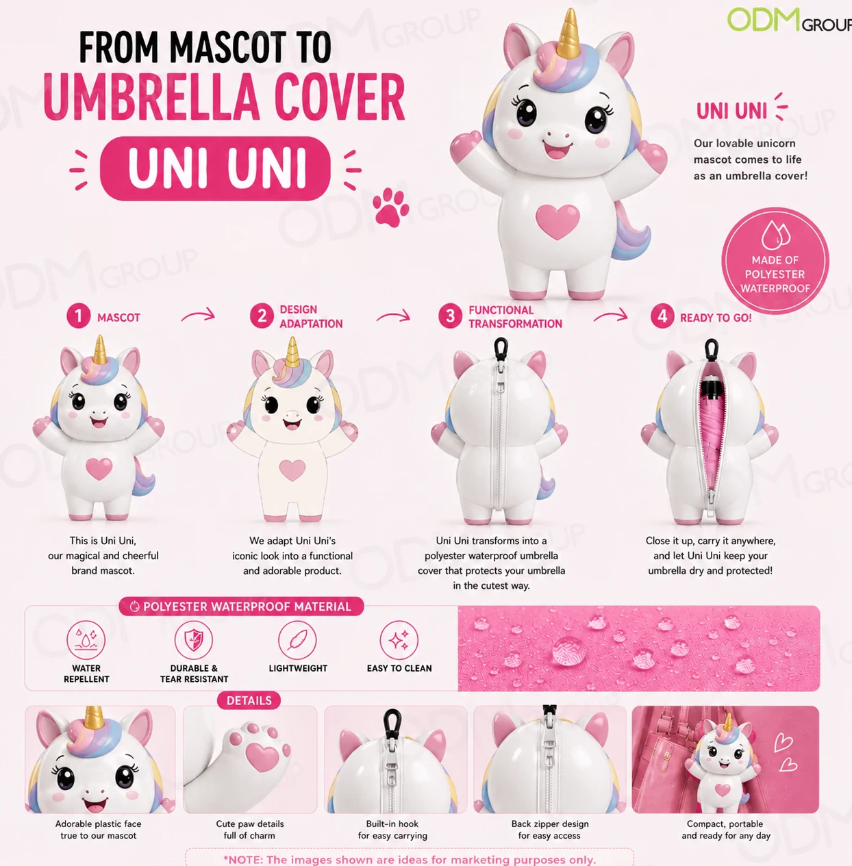 mascot shaped umbrella cover