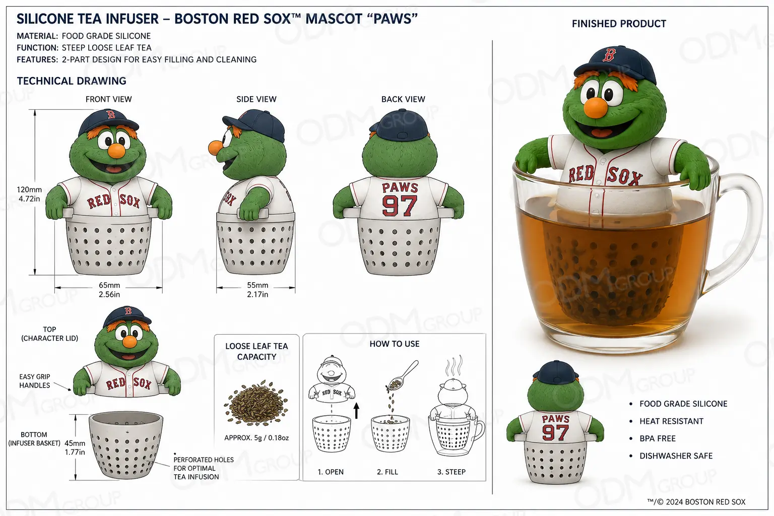mascot tea infuser specs