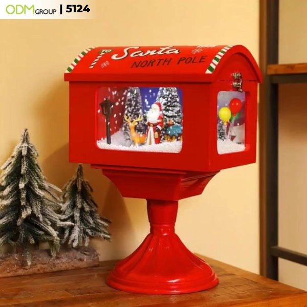 animated snow globe mailbox display 1