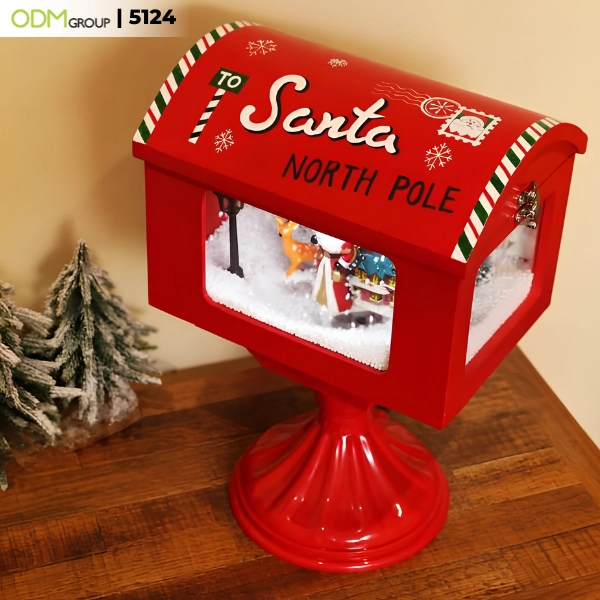 animated snow globe mailbox display 2
