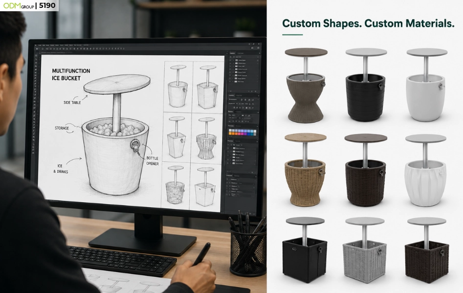 custom shape of portable ice bucket custom shape of portable ice bucket