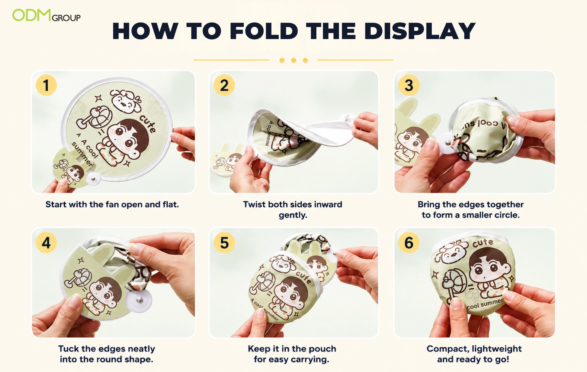 how-to-fold-fans-with-pouch-having-reflective-twist