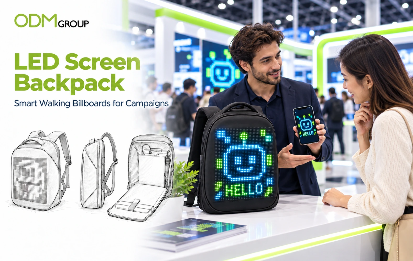 LED Screen Backpack 3 LED Screen Backpack